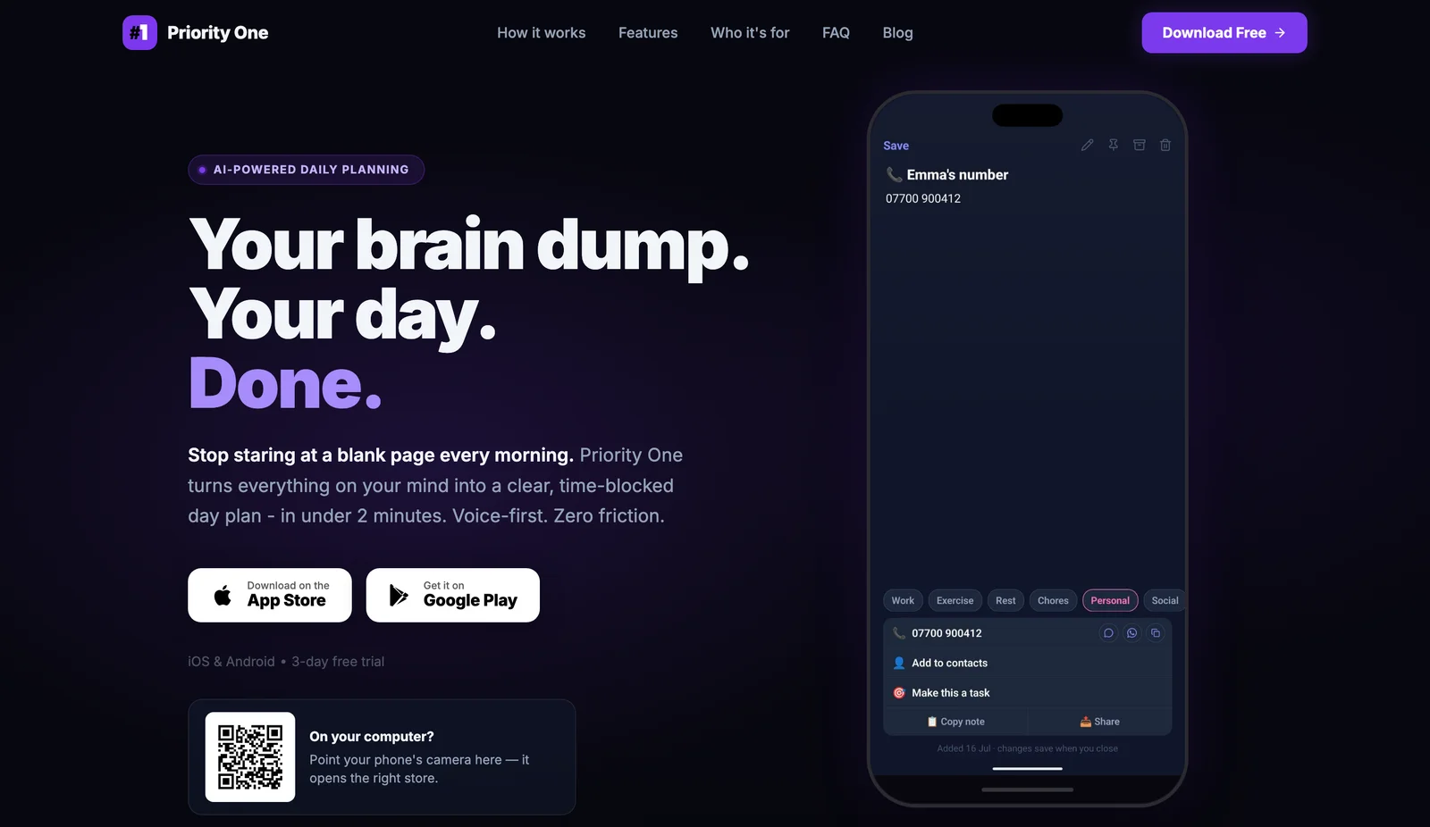Priority One website
